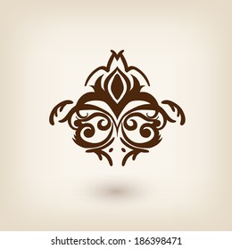 Vector luxury damask baroque victorian floating design element