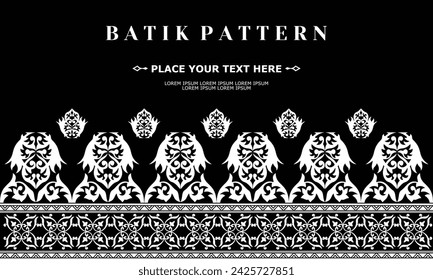 vector de lujo y elegante patrón tradicional de adorno de batik