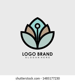 Vector Luxury Flower Design. Lotus Logo Design. Lotus Flower Logotype. Modern Lotus Logo. Premium Flower Logo For Business Vector Illustration