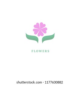 Vector luxury flower logo design. Ornate floral wedding sign. Modern simple premium design vector element. Emblem luxury beauty spa saloon, cosmetics, jewelry, flower shop, restaurant, garden.