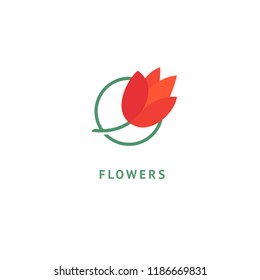 Vector luxury flower logo design. Ornate floral wedding sign. Modern simple premium design vector element. Emblem luxury beauty spa saloon, cosmetics, jewelry, flower shop, restaurant, garden.