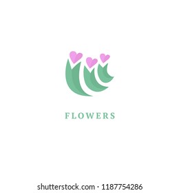 Vector luxury flower logo design. Ornate floral wedding sign. Modern simple premium design vector element. Emblem luxury beauty spa saloon, cosmetics, jewelry, flower shop, restaurant, garden.