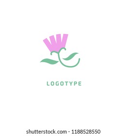 Vector luxury flower logo design. Ornate floral wedding sign. Modern simple premium design vector element. Emblem luxury beauty spa saloon, cosmetics, jewelry, flower shop, restaurant, garden.