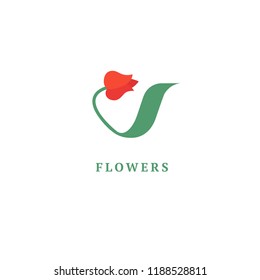 Vector luxury flower logo design. Ornate floral wedding sign. Modern simple premium design vector element. Emblem luxury beauty spa saloon, cosmetics, jewelry, flower shop, restaurant, garden.