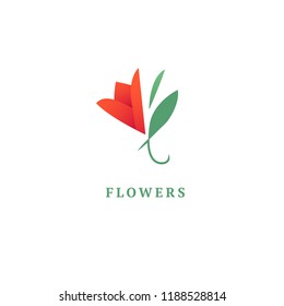 Vector luxury flower logo design. Ornate floral wedding sign. Modern simple premium design vector element. Emblem luxury beauty spa saloon, cosmetics, jewelry, flower shop, restaurant, garden.