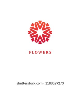 Vector luxury flower logo design. Ornate floral wedding sign. Modern simple premium design vector element. Emblem luxury beauty spa saloon, cosmetics, jewelry, flower shop, restaurant, garden.