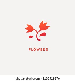 Vector luxury flower logo design. Ornate floral wedding sign. Modern simple premium design vector element. Emblem luxury beauty spa saloon, cosmetics, jewelry, flower shop, restaurant, garden.
