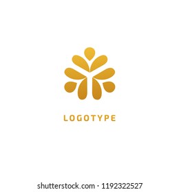 Vector luxury flower logo design. Ornate floral wedding sign. Modern simple premium design vector element. Emblem luxury beauty spa saloon, cosmetics, jewelry, flower shop, restaurant, garden.
