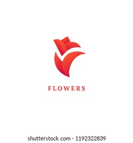 Vector luxury flower logo design. Ornate floral wedding sign. Modern simple premium design vector element. Emblem luxury beauty spa saloon, cosmetics, jewelry, flower shop, restaurant, garden.