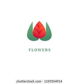 Vector luxury flower logo design. Ornate floral wedding sign. Modern simple premium design vector element. Emblem luxury beauty spa saloon, cosmetics, jewelry, flower shop, restaurant, garden.