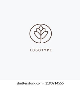 Vector luxury flower logo design. Ornate floral wedding sign. Modern simple premium design vector element. Emblem luxury beauty spa saloon, cosmetics, jewelry, flower shop, restaurant, garden.