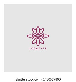 Vector luxury flower logo design