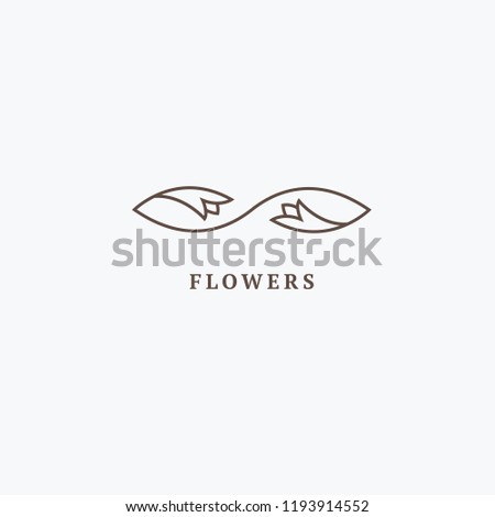 Vector luxury flower logo design. Ornate floral wedding sign. Modern simple premium design vector element. Emblem luxury beauty spa saloon, cosmetics, jewelry, flower shop, restaurant, garden.