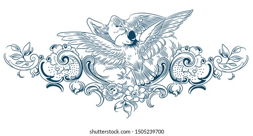 Vector luxury frame with border in rococo style for advertisements, wedding, invitations or greeting cards 
