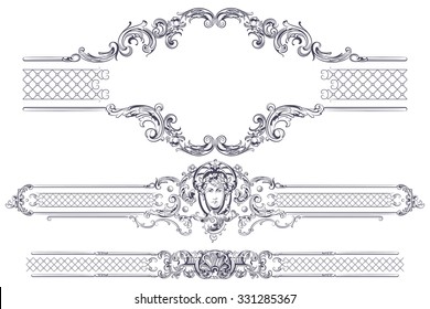 Vector Luxury Frame And Border In Rococo Style For Advertisements, Wedding, Invitations Or Greeting Cards 
