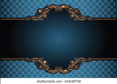 Vector luxury frame with border in rococo style for advertisements, wedding, invitations or greeting cards 
