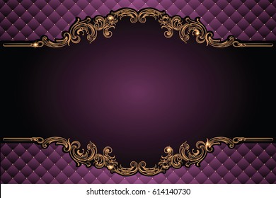 Vector luxury frame with border in rococo style for advertisements, wedding, invitations or greeting cards 
