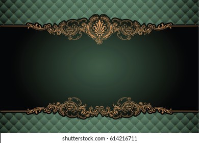 Vector luxury frame with border in rococo style for advertisements, wedding, invitations or greeting cards 
