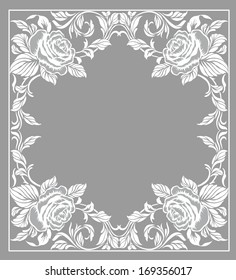 Vector luxury frame with rose,rose border 