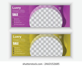 Vector luxury furniture facebook cover or digital business web banner 
