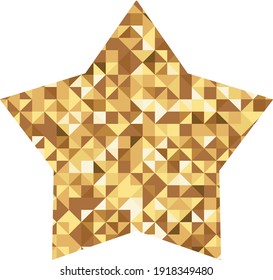 Oro vectorial de lujo Cinco estrellas puntiagudas. Calificación, premio e insignia. Elemento para el afiche publicitario para restaurante, boutique y cafetería, joyería, fiesta de moda. Objetos aislados. Ilustración vectorial plana.