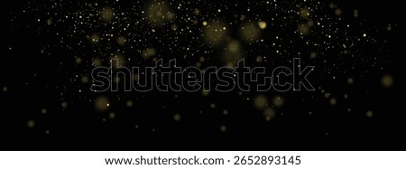 Vector luxury gold glitter light effect golden illustration bokeh splatter background design