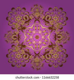 Vector luxury gold pattern. Golden seamless pattern on a violet background.