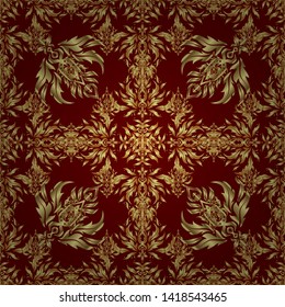 Vector luxury gold pattern. Golden seamless pattern on a background.