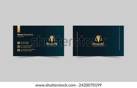 Vector luxury gold vip modern business card template, luxury visiting card design template