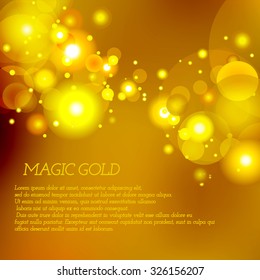 Vector Luxury Golden  Background. Perfect As Invitation or Announcement. Magic Gold