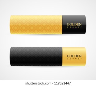 vector luxury golden banners