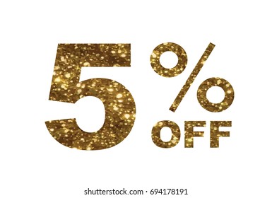 The vector luxury golden glitter twenty-five percent off special discount word text 
