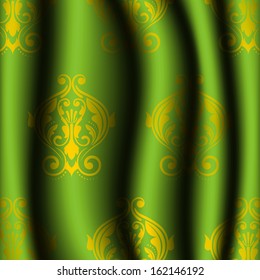 Vector luxury green curtain