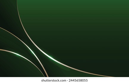 Vector de lujo verde y fondo dorado.