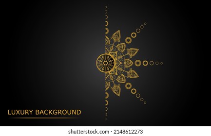 Vector Luxury Islamic Background With Golden Mandala.  Vector Illustration