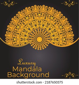 Vector Luxury Islamic Background With Golden Mandala
