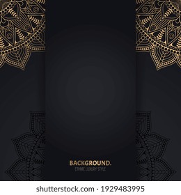Vector de lujo de fondo islámico con mandala