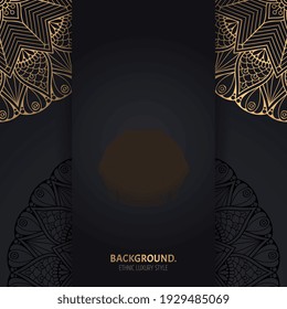 Vector de lujo de fondo islámico con mandala