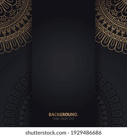 Vector de lujo de fondo islámico con mandala