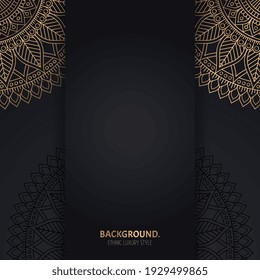 Vector de lujo de fondo islámico con mandala