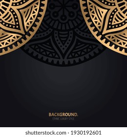 Vector de lujo de fondo islámico con mandala