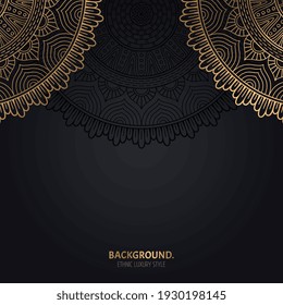 Vector de lujo de fondo islámico con mandala