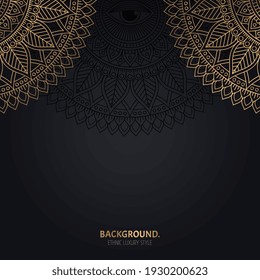 Vector de lujo de fondo islámico con mandala