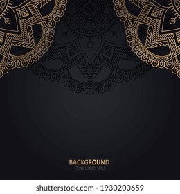 Vector de lujo de fondo islámico con mandala