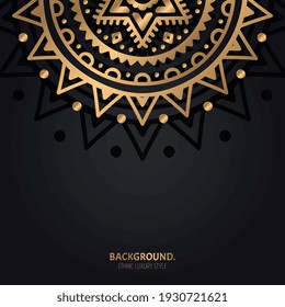 Vector de lujo de fondo islámico con mandala