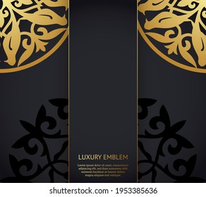 Vector de lujo de fondo islámico con mandala. Se puede usar para la joyería, la belleza y la industria de la moda. Ideal para logotipo, monograma, invitación, volante, menú, folleto, postal, fondo. Ornamento asiático.