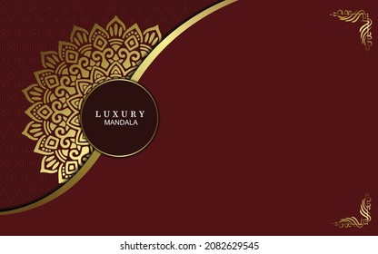 Vector de lujo de fondo islámico con mandala