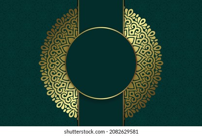 Vector de lujo de fondo islámico con mandala
