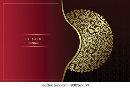Vector de lujo de fondo islámico con mandala