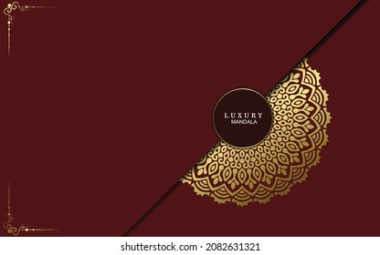 Vector de lujo de fondo islámico con mandala